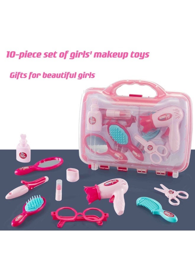 Oldzhan 10 piece set of makeup toys, pretend to be makeup, toys that girls like, and gifts - Image 2